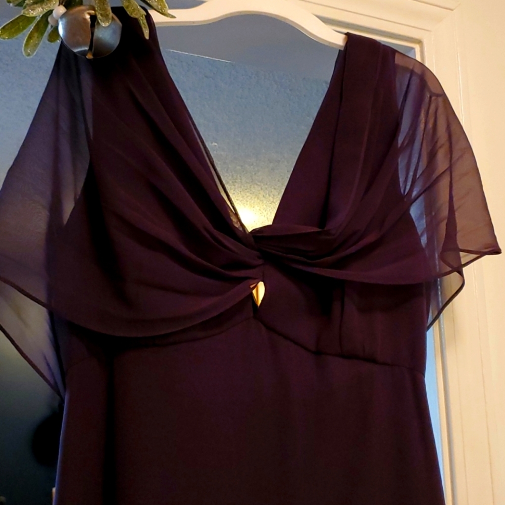 Bridesmaid dress maxi deep burgundy